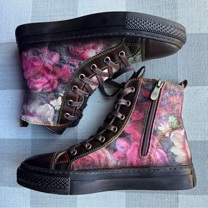 Spring Step L’Artiste | Floral Combat Sneaker